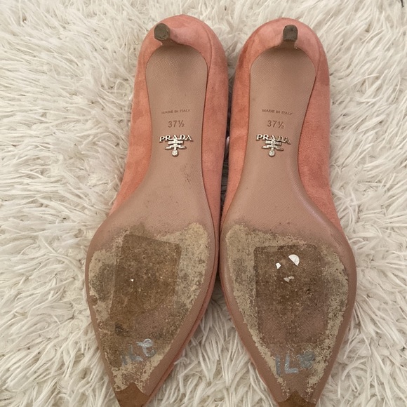 Prada Light Pink Ponty-toe kitten heels pumps - Picture 5 of 16